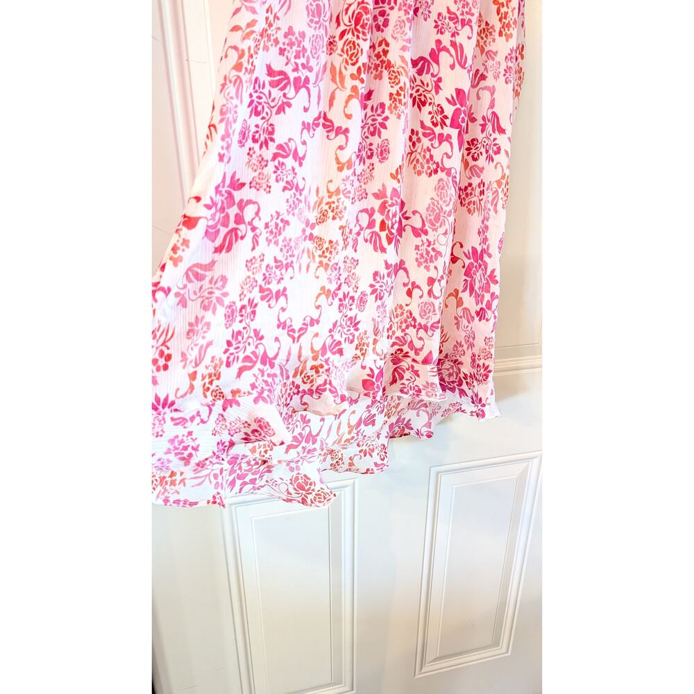 Oscar de la Renta Pink Label Floral Nightgown Robe Set Medium Vintage Lingerie - Picture 6 of 9